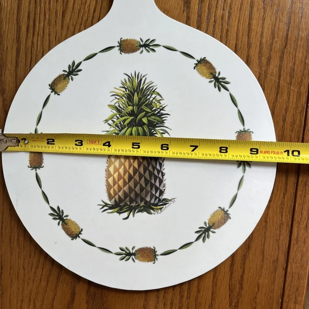 Roger Bucklin Pineapple Cutting Board Paddle Style Thin Melamine 9.5